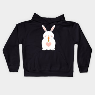 Bunny with carrot Kids Hoodie